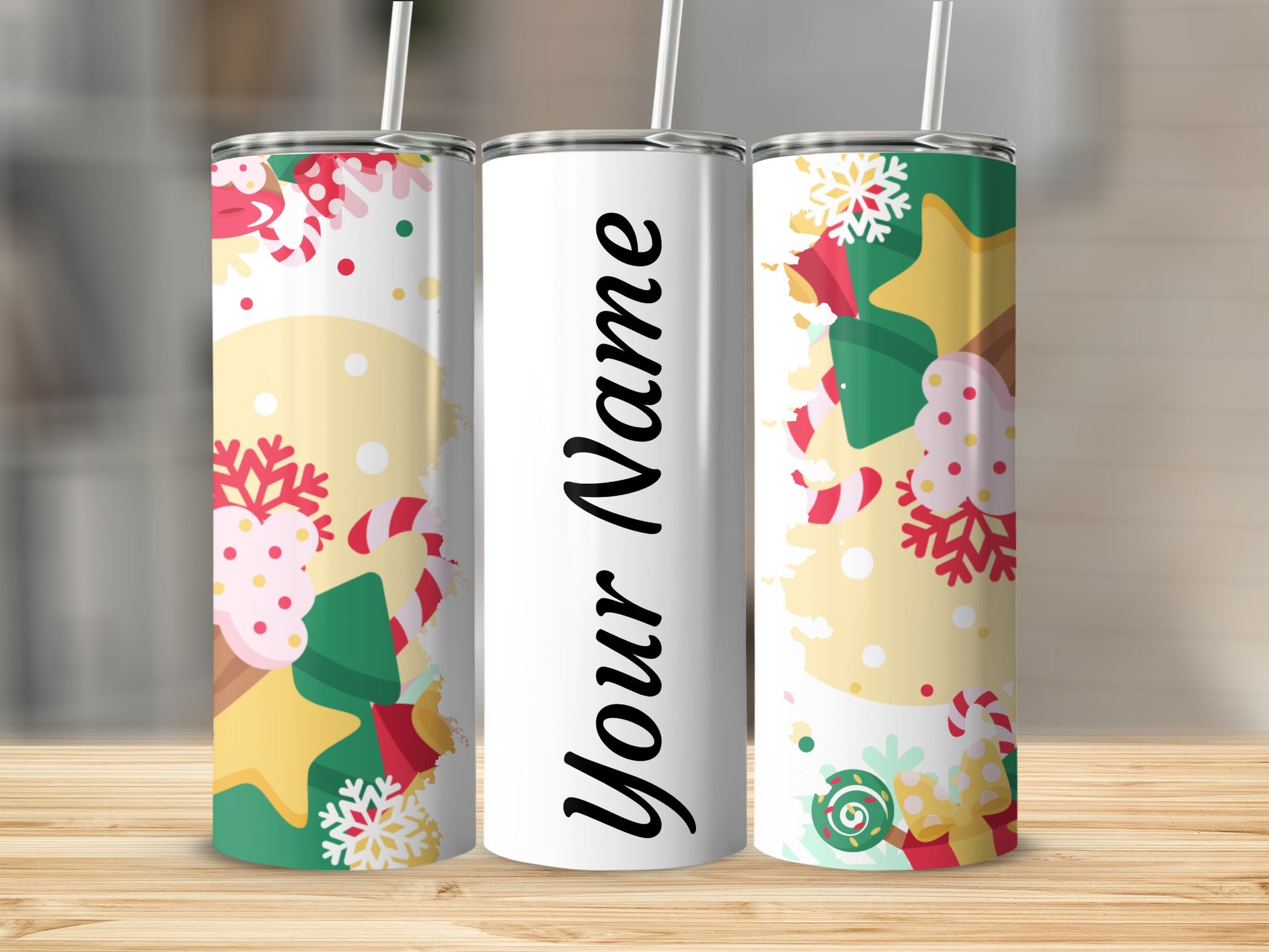 Personalized Christmas Design Your Name Tumbler Product