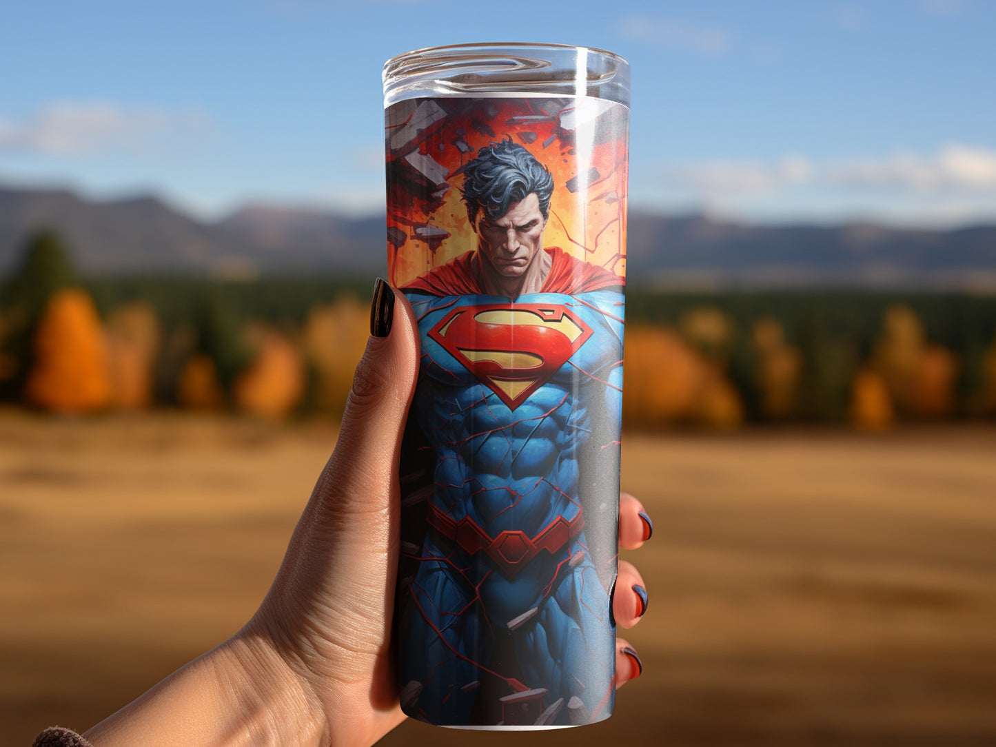 Superman Heroic Design Travel Tumbler for Fan Enthusiasts