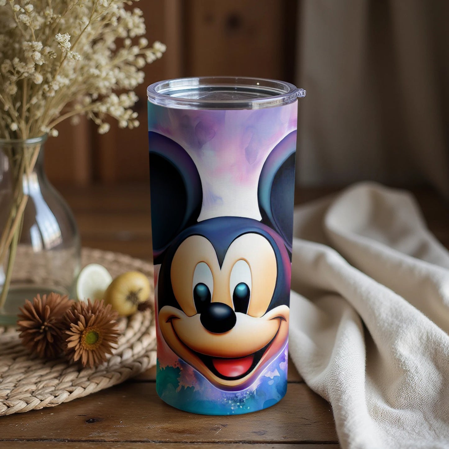 Colorful Mickey Mouse Print Tumbler for All Ages