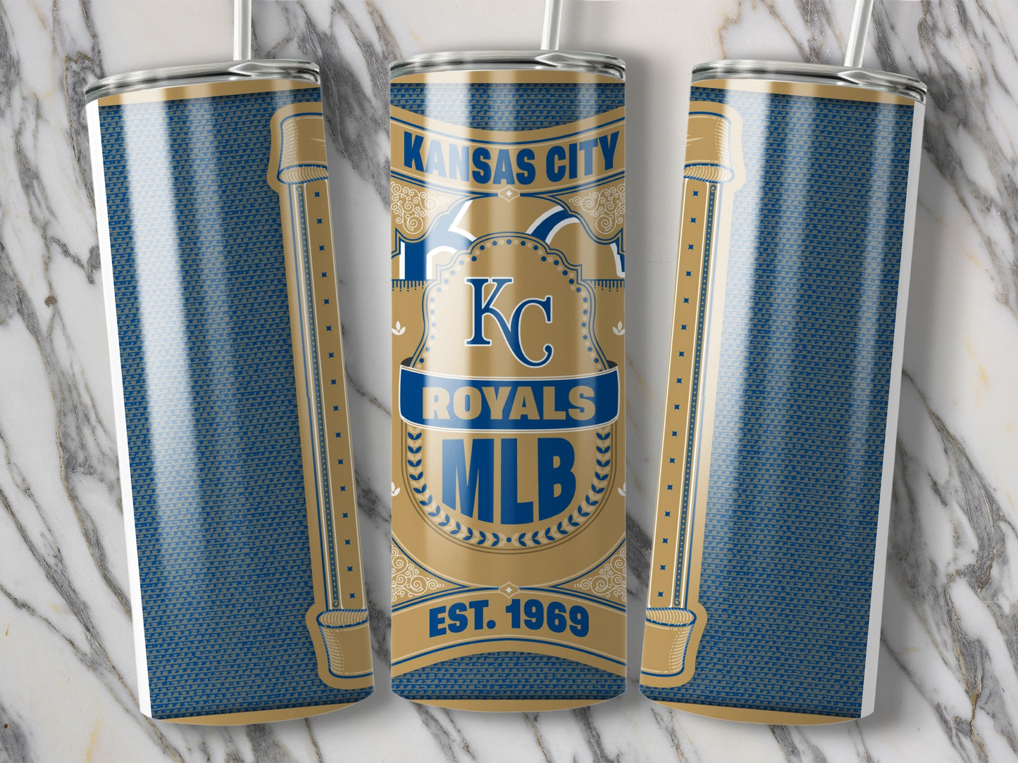 Kansas City Royals MLB Team Emblem Est 1969 Tumbler
