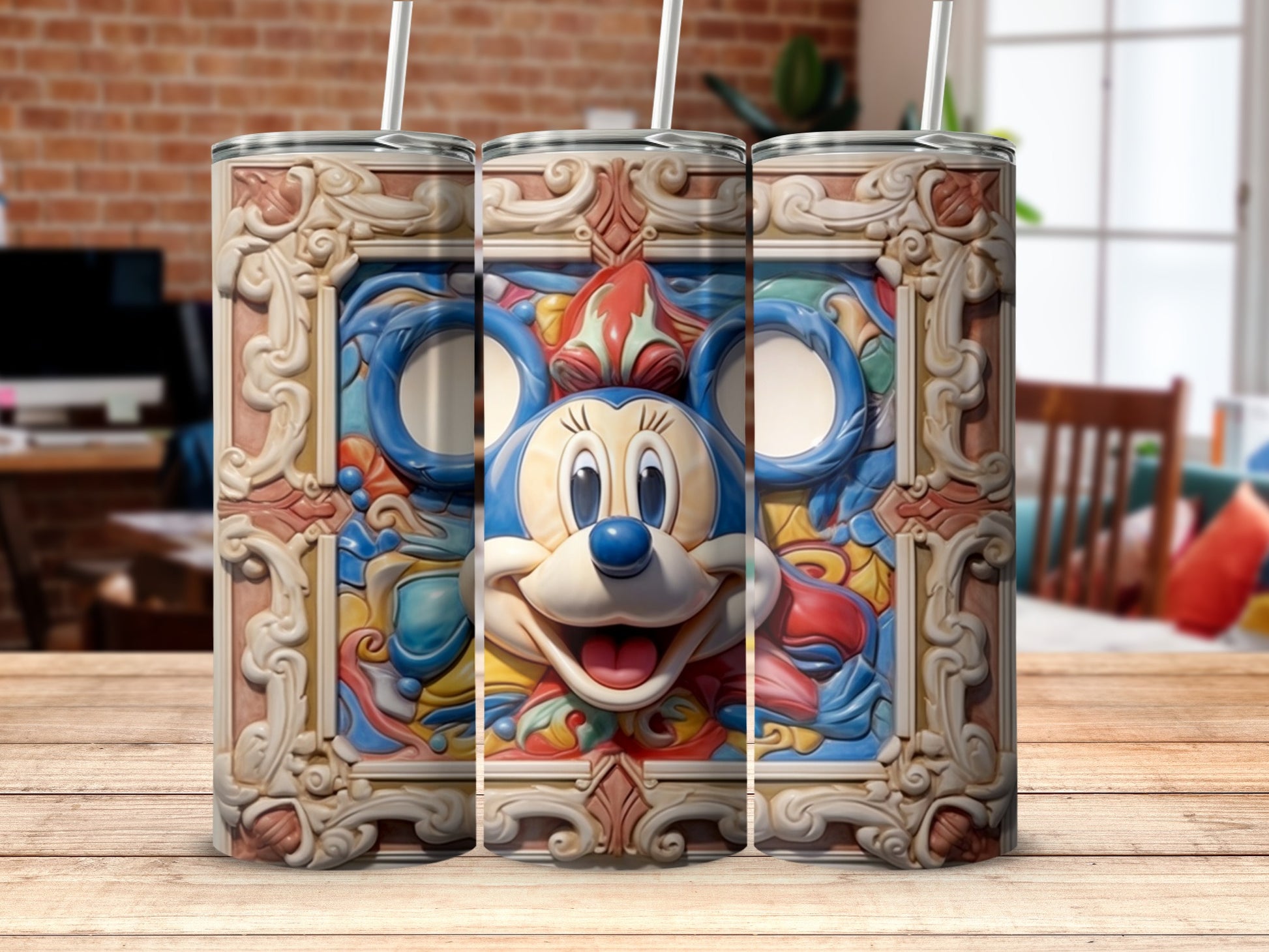 Colorful Mouse Character Decorative Drinkware