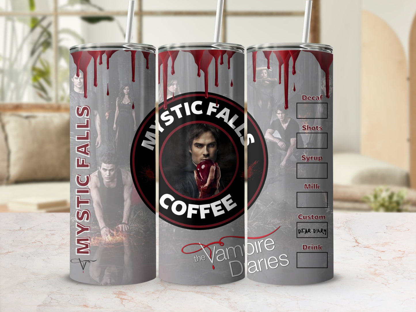 Mystic Falls Coffee Vampire Diaries Inspired Tumbler