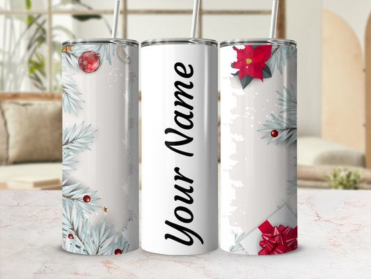 Personalized Christmas Themed Insulated Tumbler