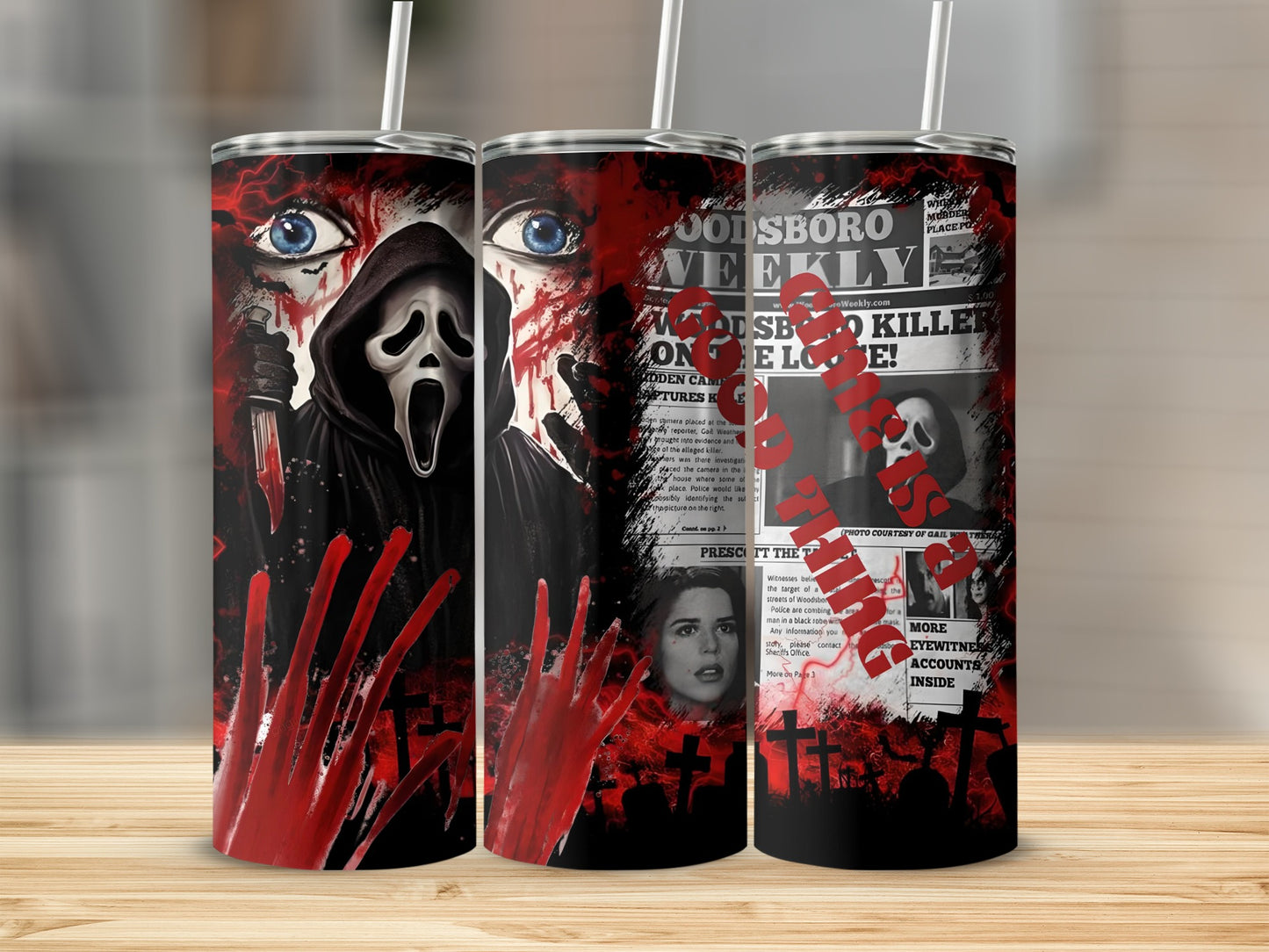 Scream Movie Theme Horror Design Tumbler Product