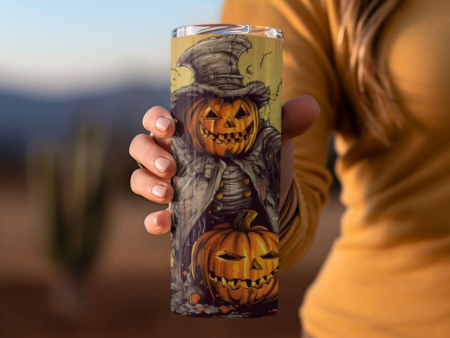 Halloween Pumpkin Jack-o'-Lantern Tall Tumbler Cup