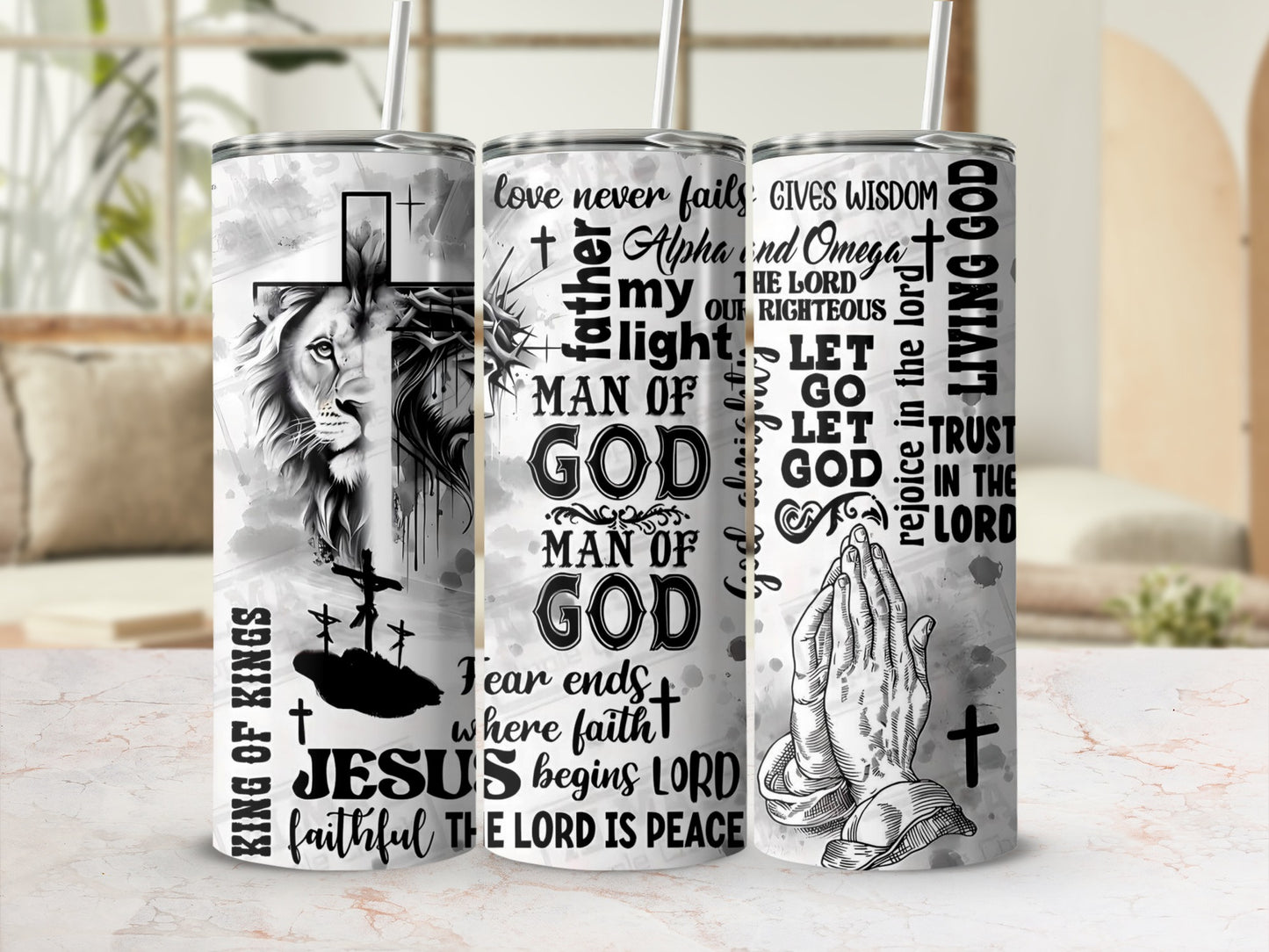 Christian Inspirational Quotes and Art Tall Tumbler