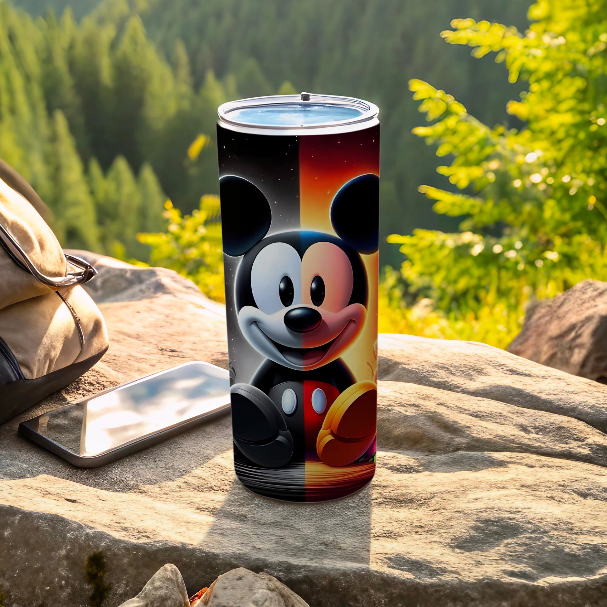 Colorful Mickey Mouse Travel Mug for Outdoor Adventures