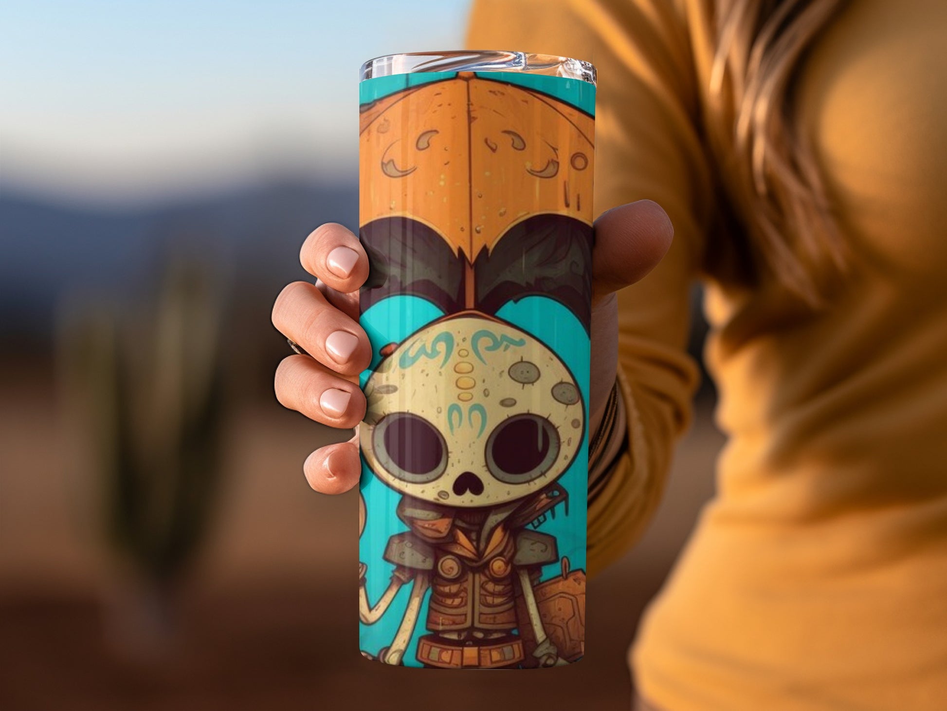 Colorful Skeleton Character Design Insulated Tumbler