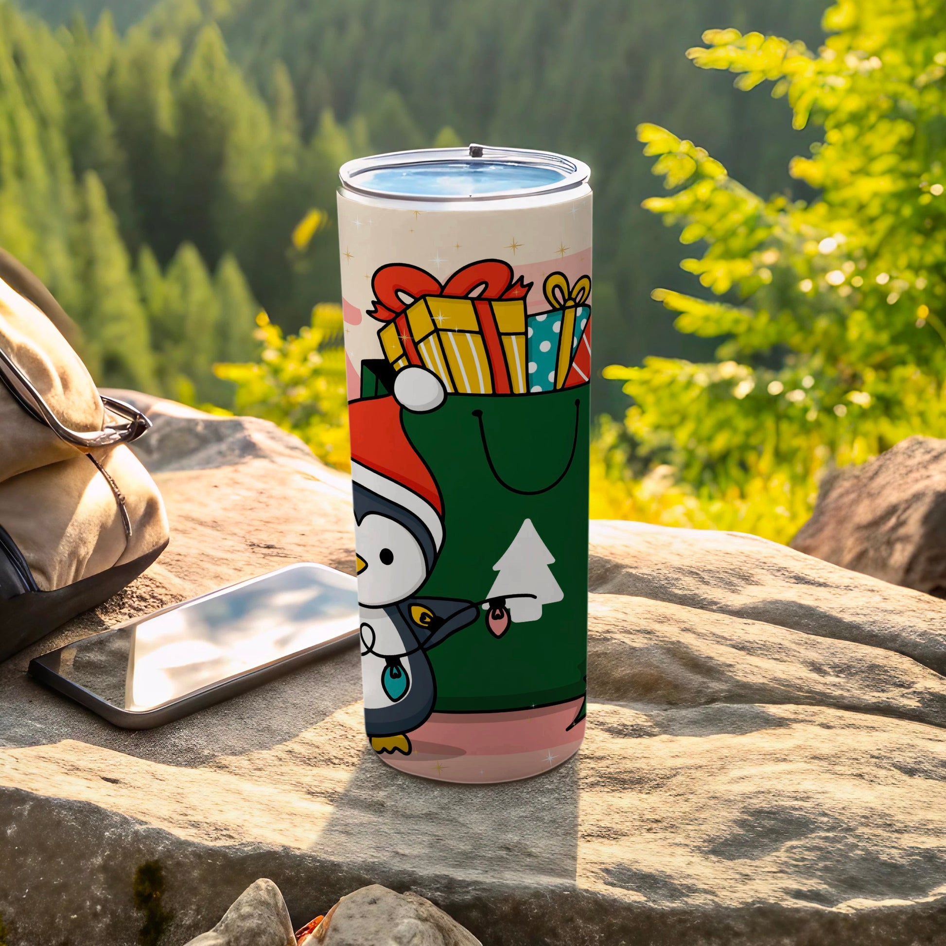 Festive Penguin Christmas Gifts Insulated Tumbler Product