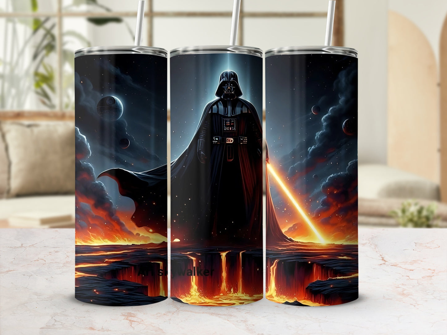 Darth Vader Death Star Lava Lightsaber Cosmic Art Skywalker product type