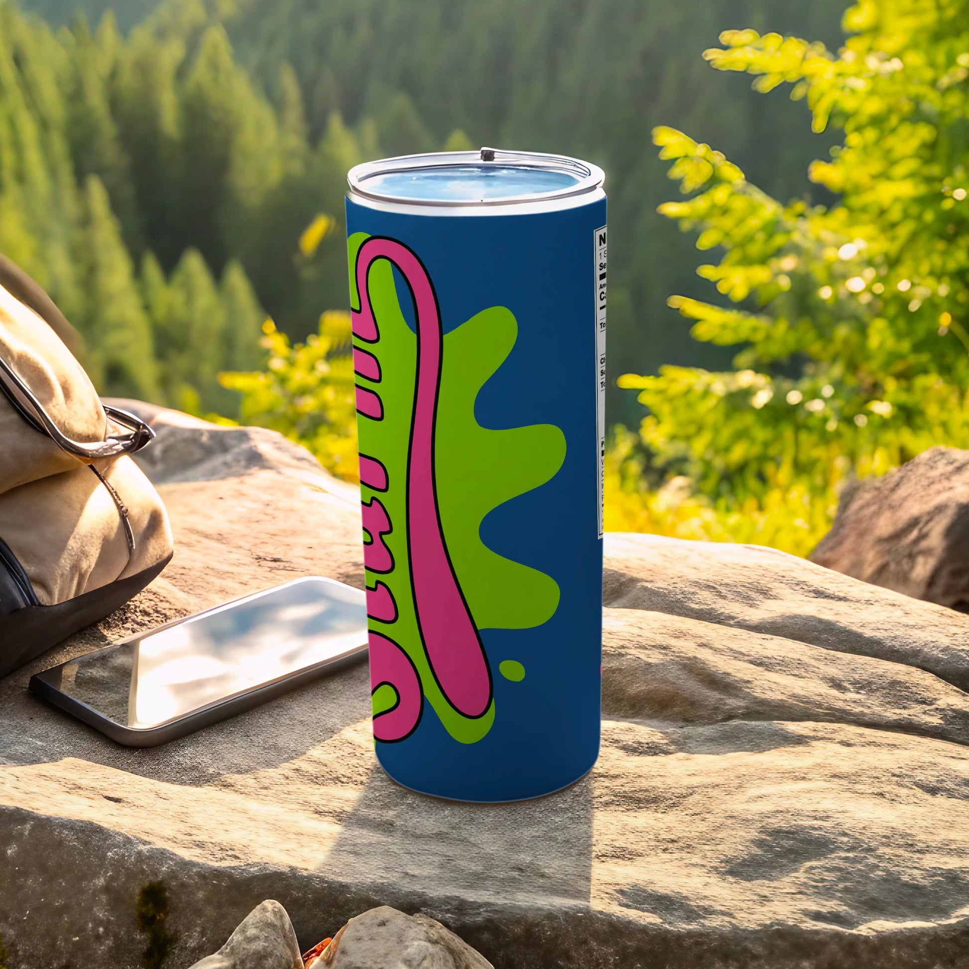 Blue Neon Green Splatter Pink Wavy Insulated Tumbler product type