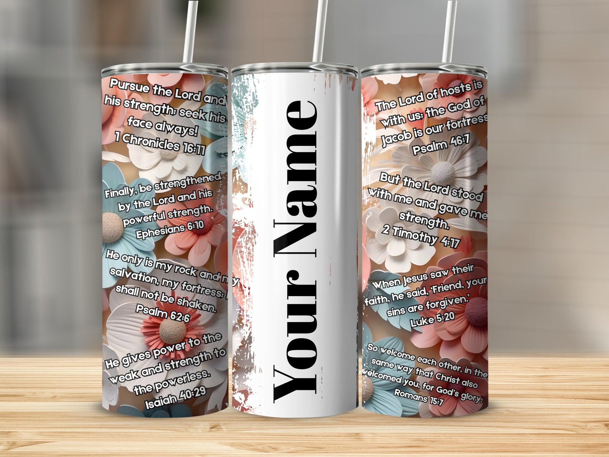 Inspirational Scripture Quotes Design Custom Tumbler