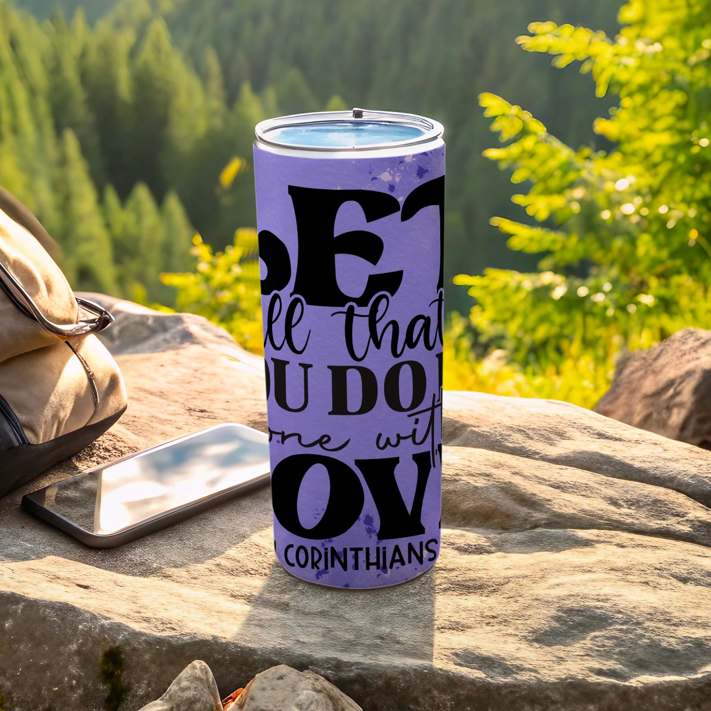 Inspirational Corinthians Quote Tumbler Drinkware Gift