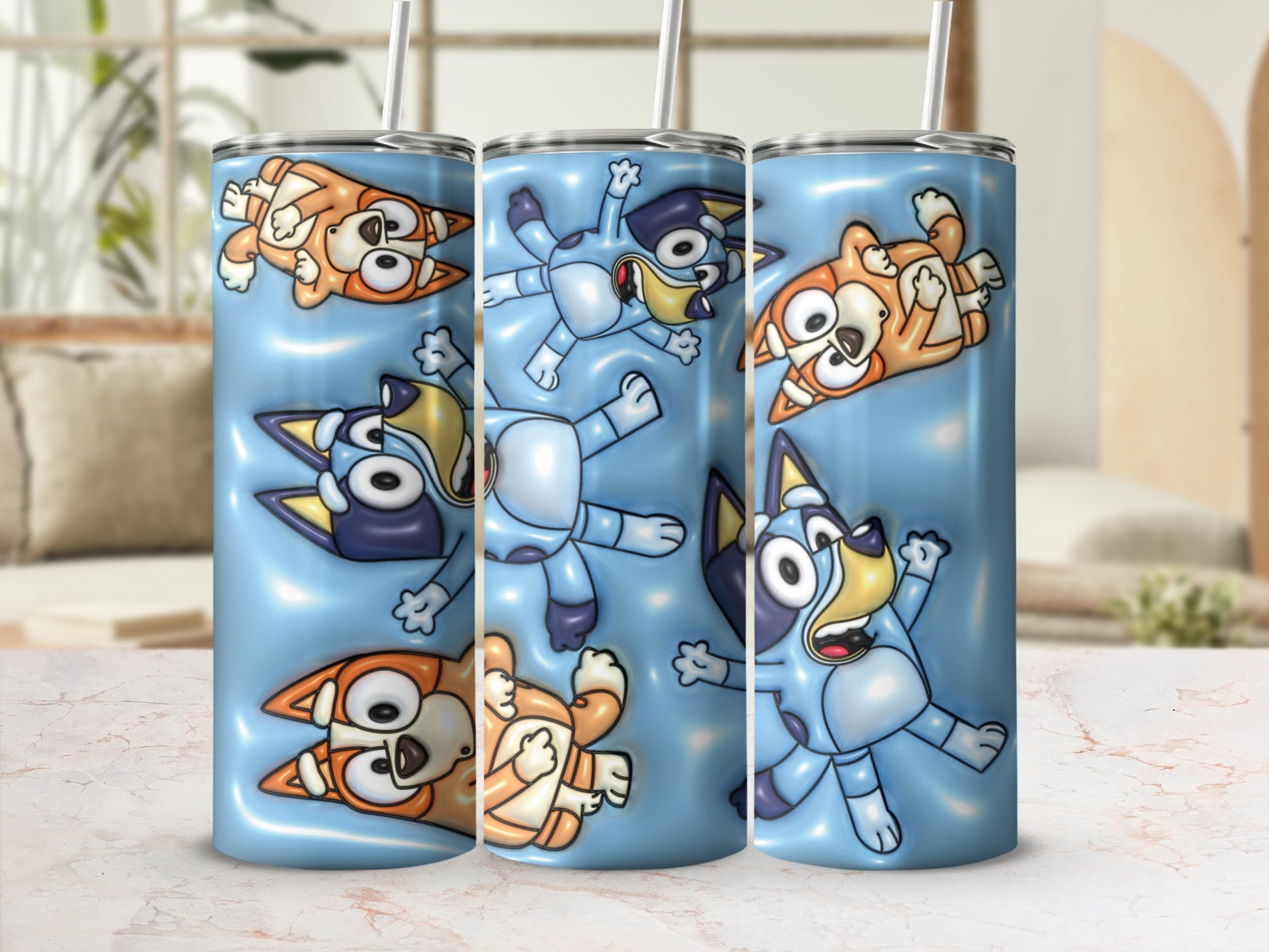Colorful Cartoon Characters Insulated Tumbler Flask