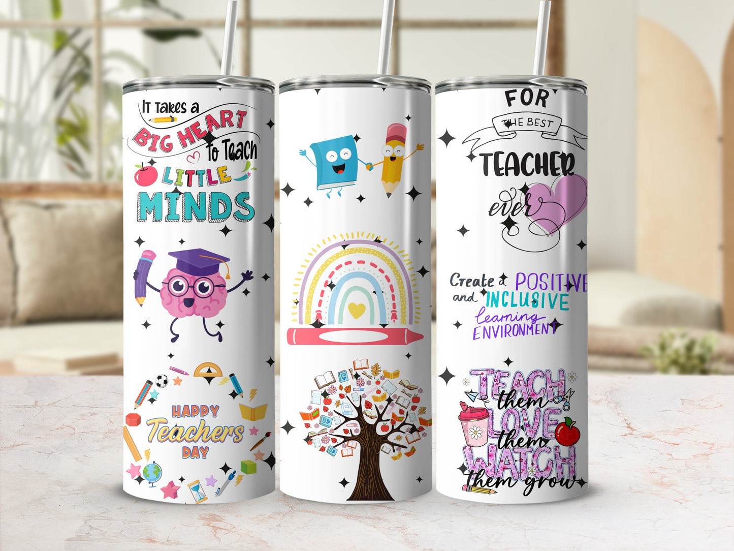 Inspirational Teacher Appreciation Tumblers for Schools