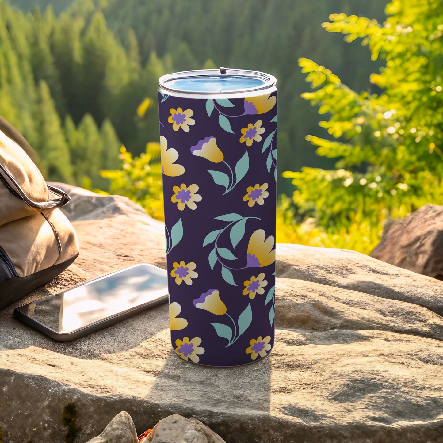 Colorful Floral Design Insulated Tumbler Cup Product