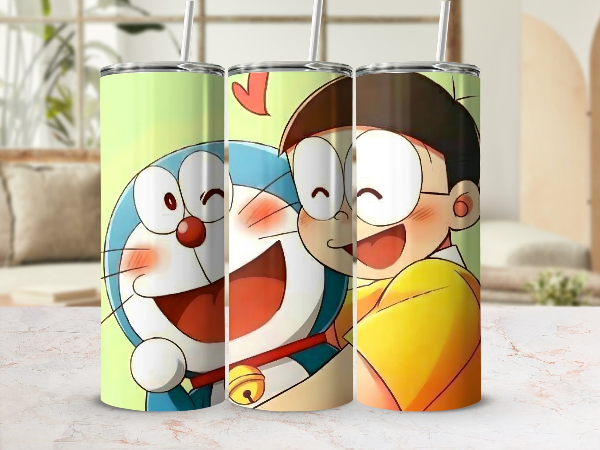 Cartoon Characters Happy Moments Tumbler Cup