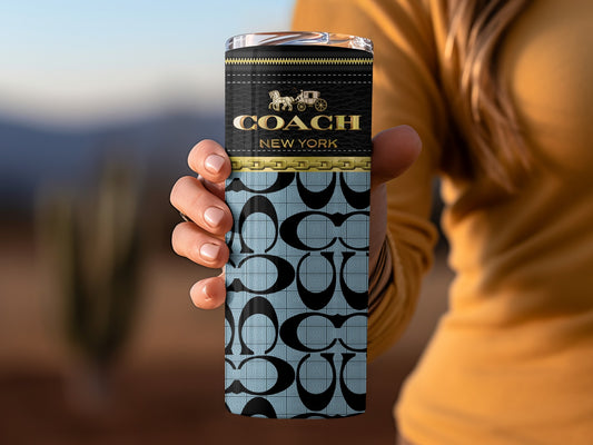 Luxury Coach New York Patterned Tumbler