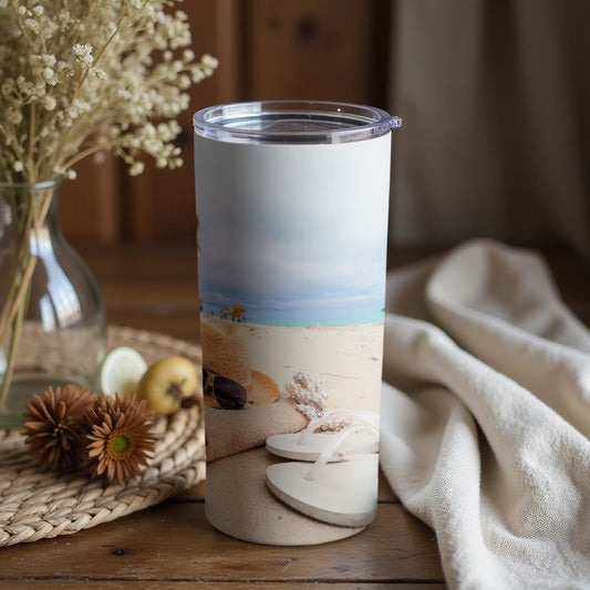Scenic Beach Vacation Tumbler for Summer Beverages
