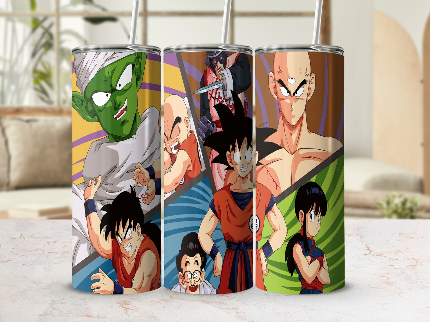 Dragon Ball Anime Character Themed Tumbler Set