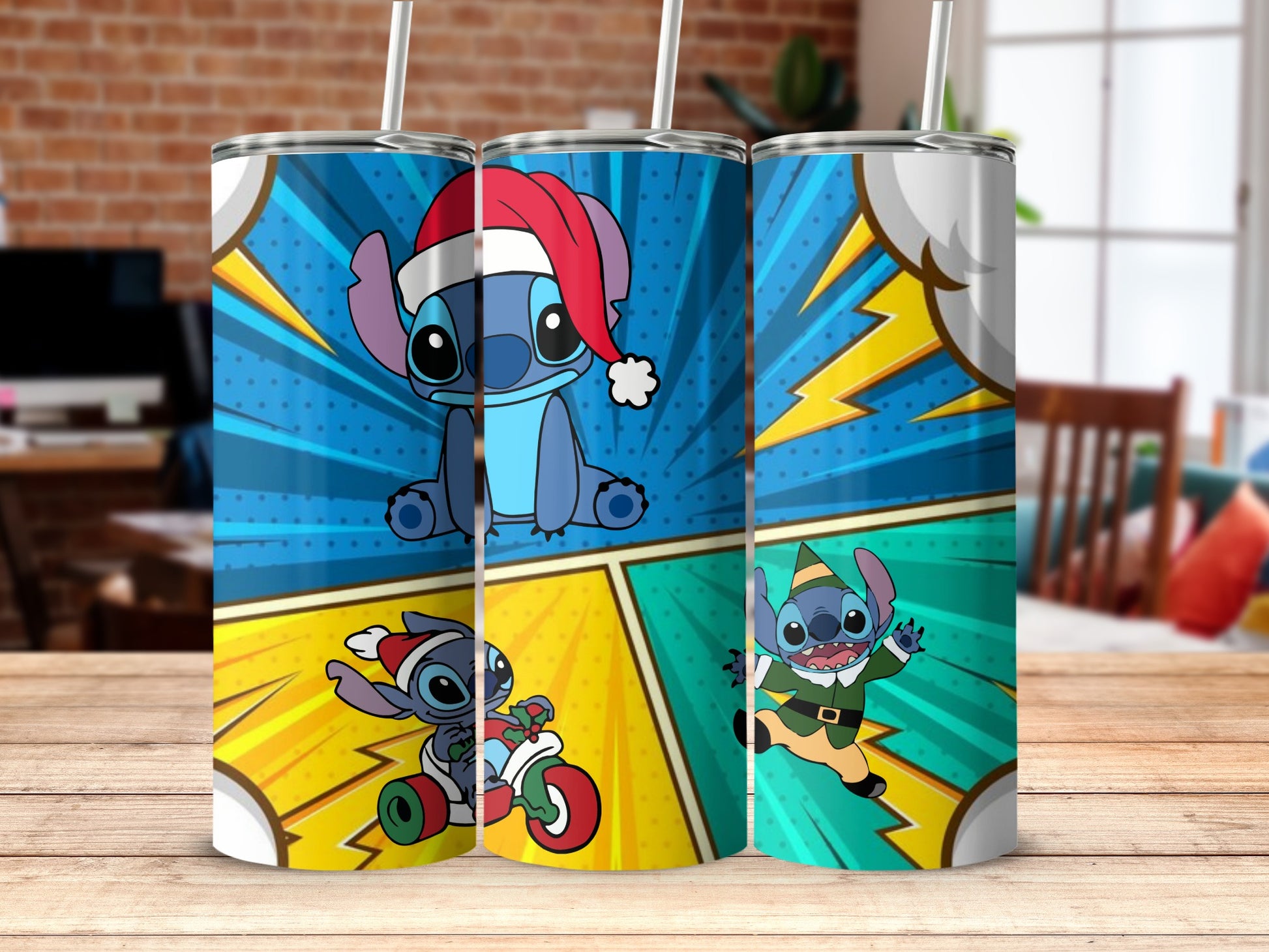 Festive Stitch Patterns Insulated Tumbler Set