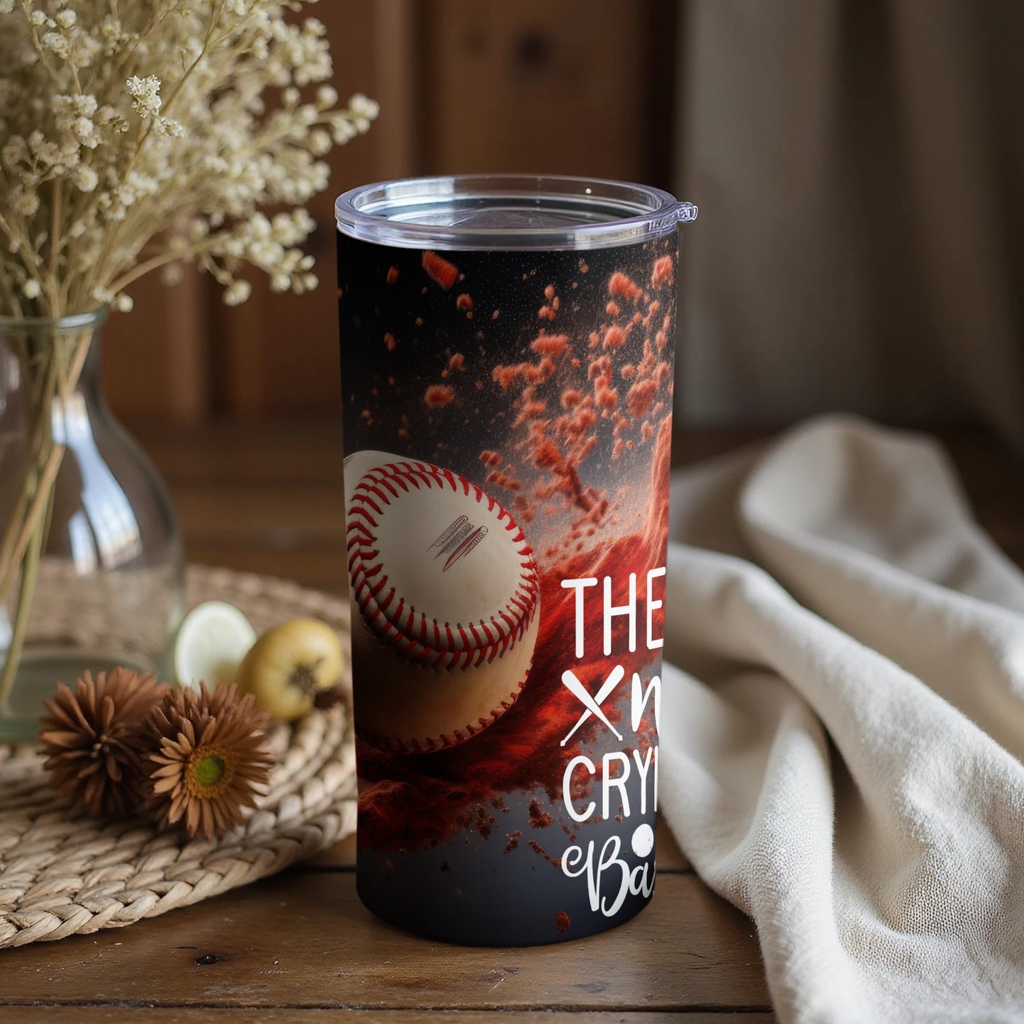 Exciting Baseball Print Tumbler for Sports Enthusiasts
