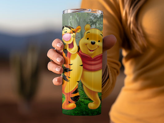 Winnie the Pooh and Tigger in the Forest Design Tumblers