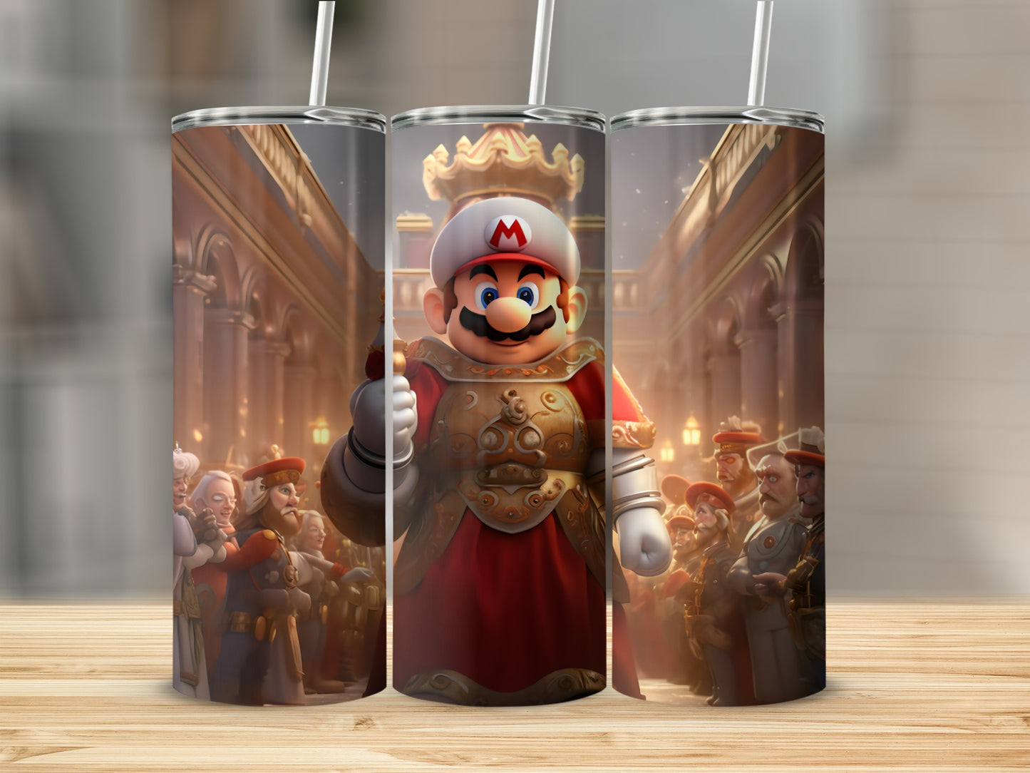 Royal Mario with Knights and Courtiers Custom Tumbler