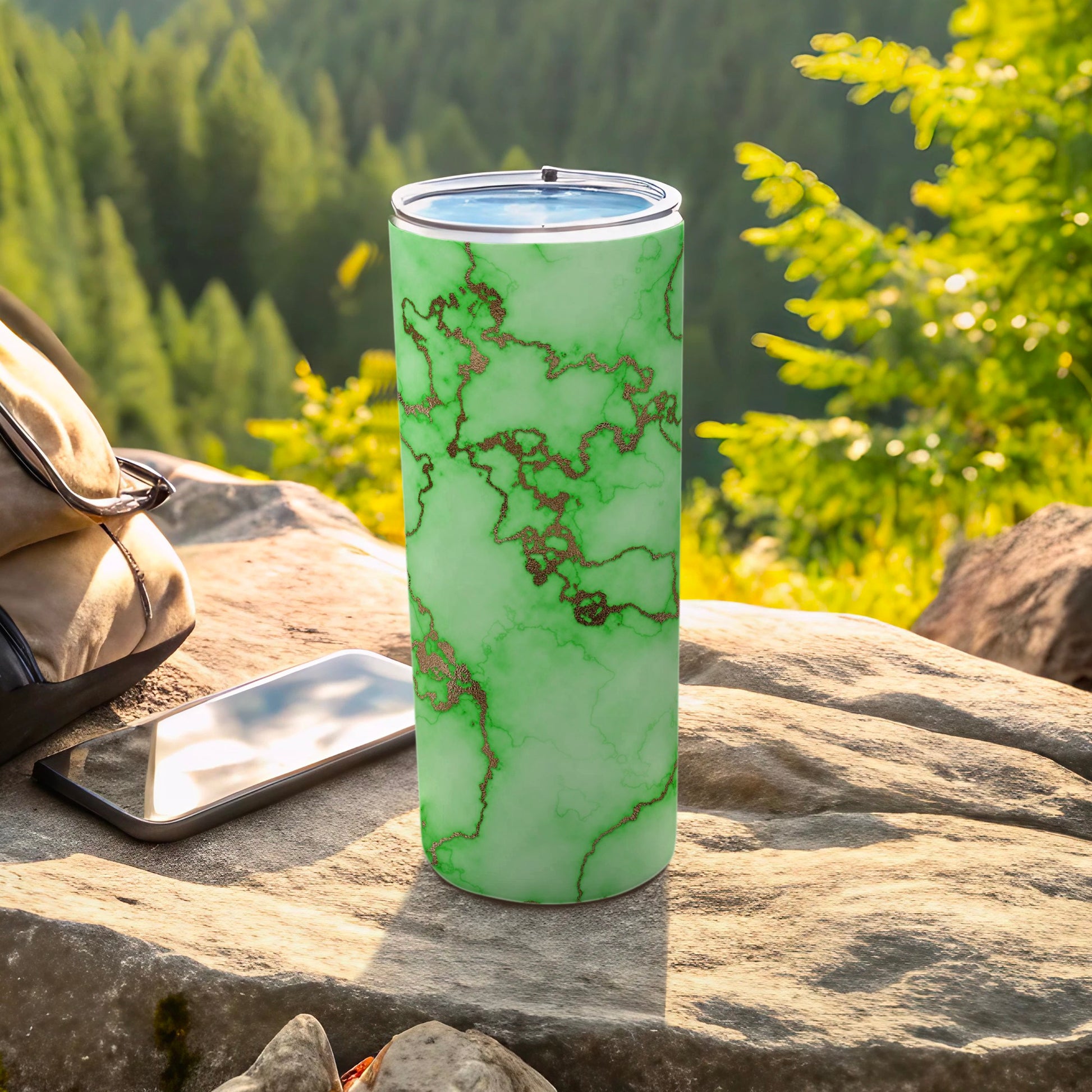 Green Gold Marble Pattern Tumbler product type