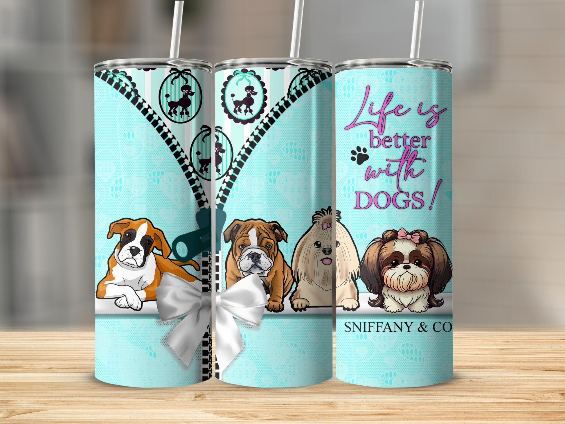 Life is better with DOGS Sniffany & Co tumbler product type