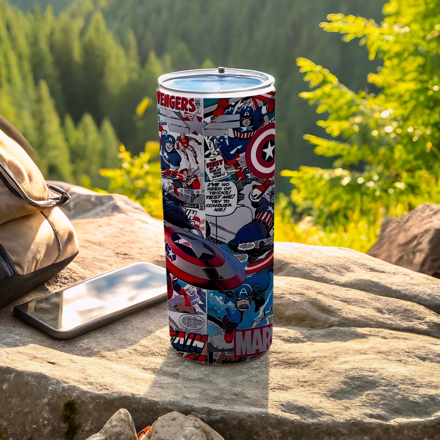 Marvel Avengers Comic Book Art Travel Tumbler Product