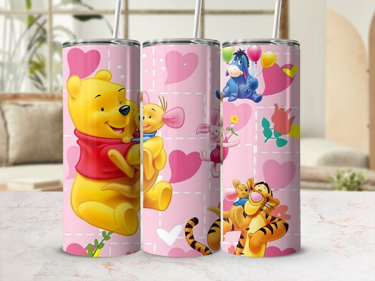 Cute Winnie the Pooh Characters Tumbler