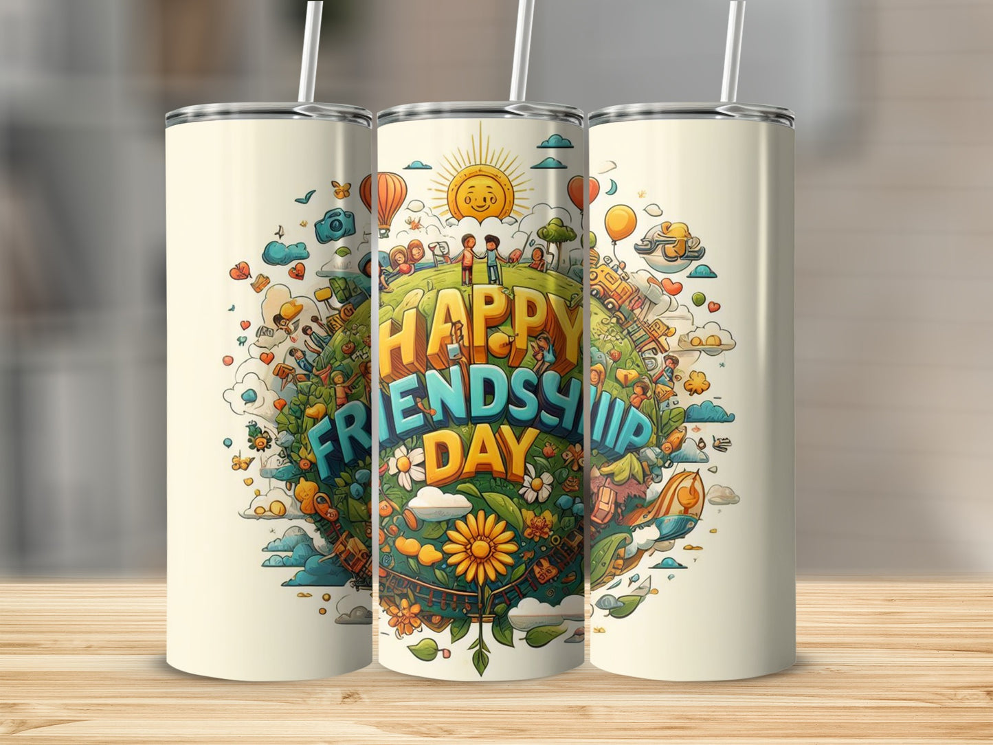 Colorful Happy Friendship Day Insulated Tumbler