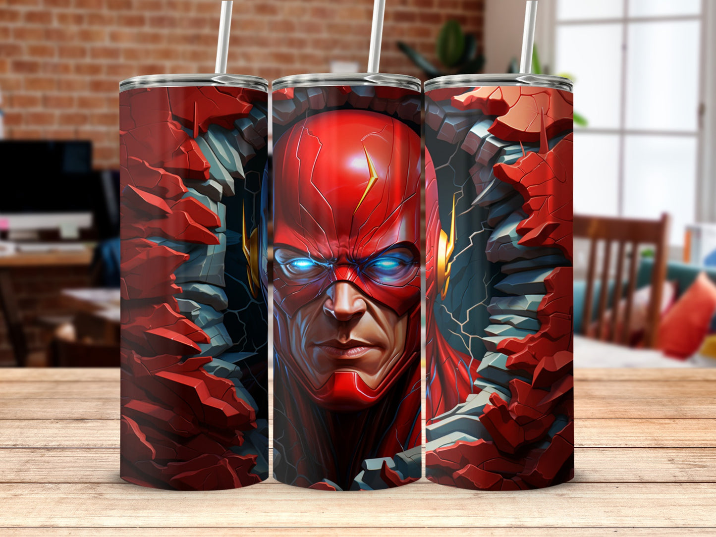 Vibrant Superhero Tumbler with Eye Catching Design