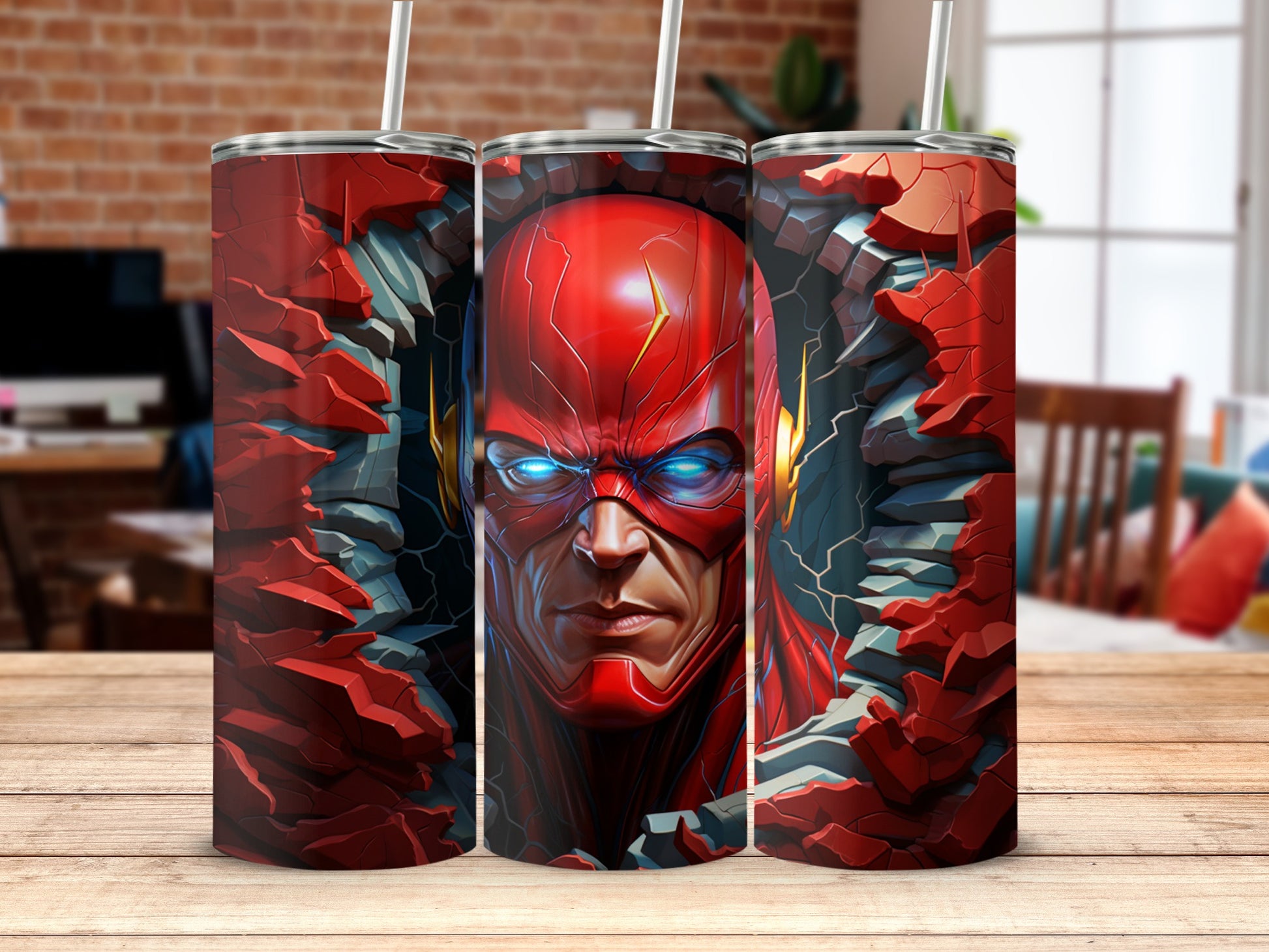 Vibrant Superhero Tumbler with Eye Catching Design