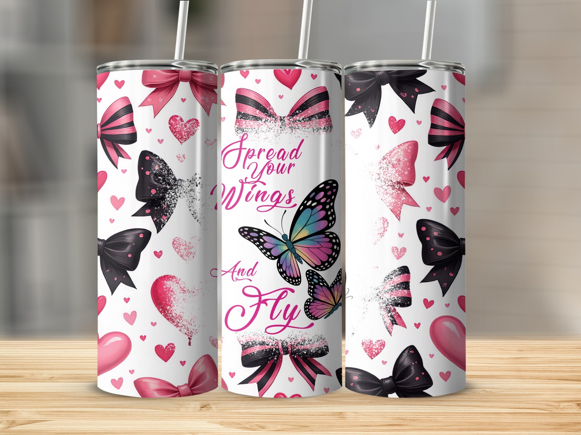 Spread Your Wings and Fly Motivational Tumbler