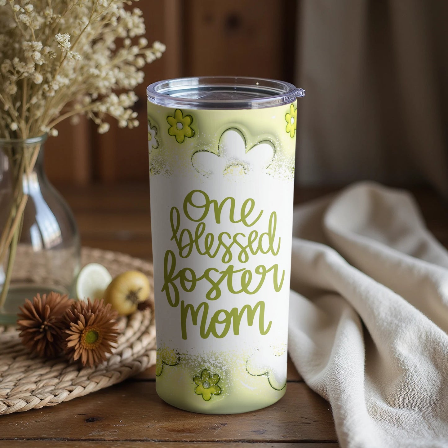 One Blessed Foster Mom Tumbler for Daily Use