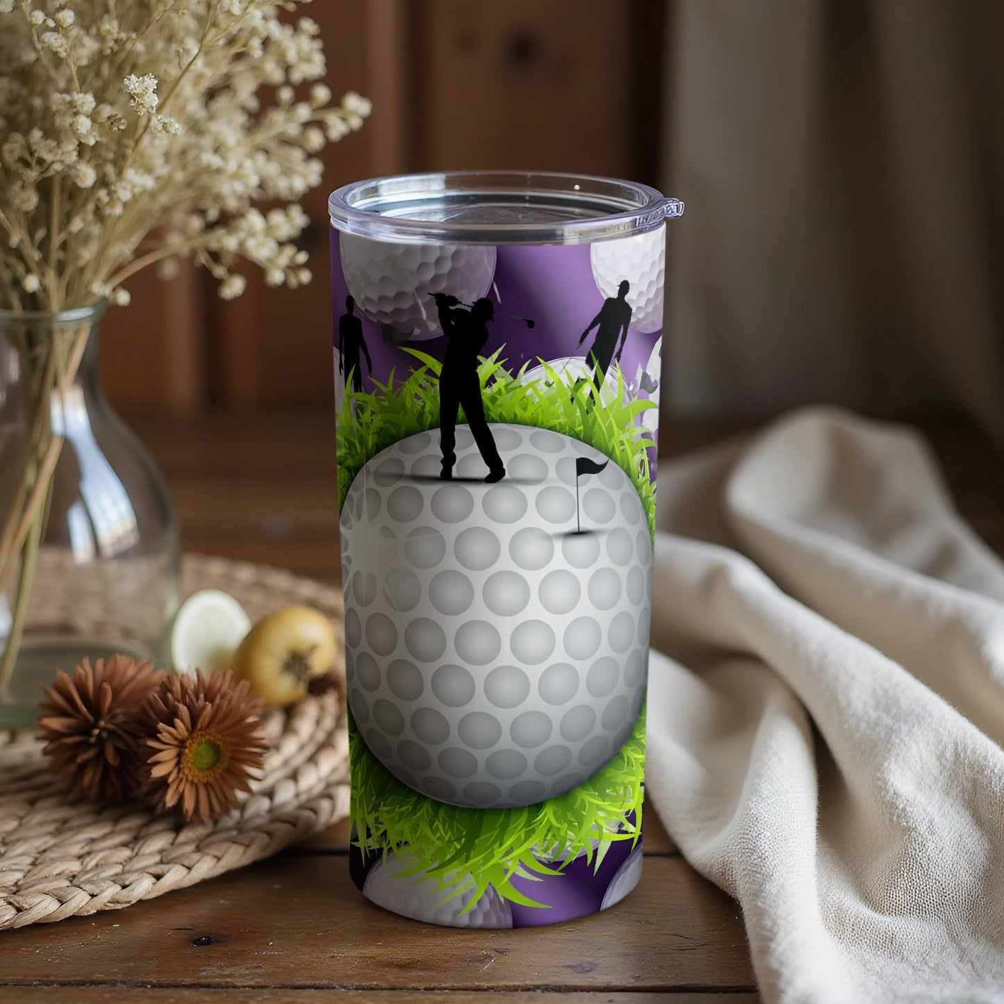 Golf Silhouette Tumbler for Beverage Enthusiasts