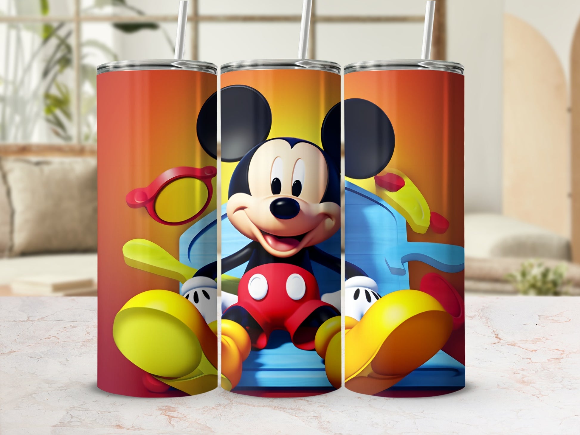 Vibrant and Fun Cartoon Character Tumbler for Kids