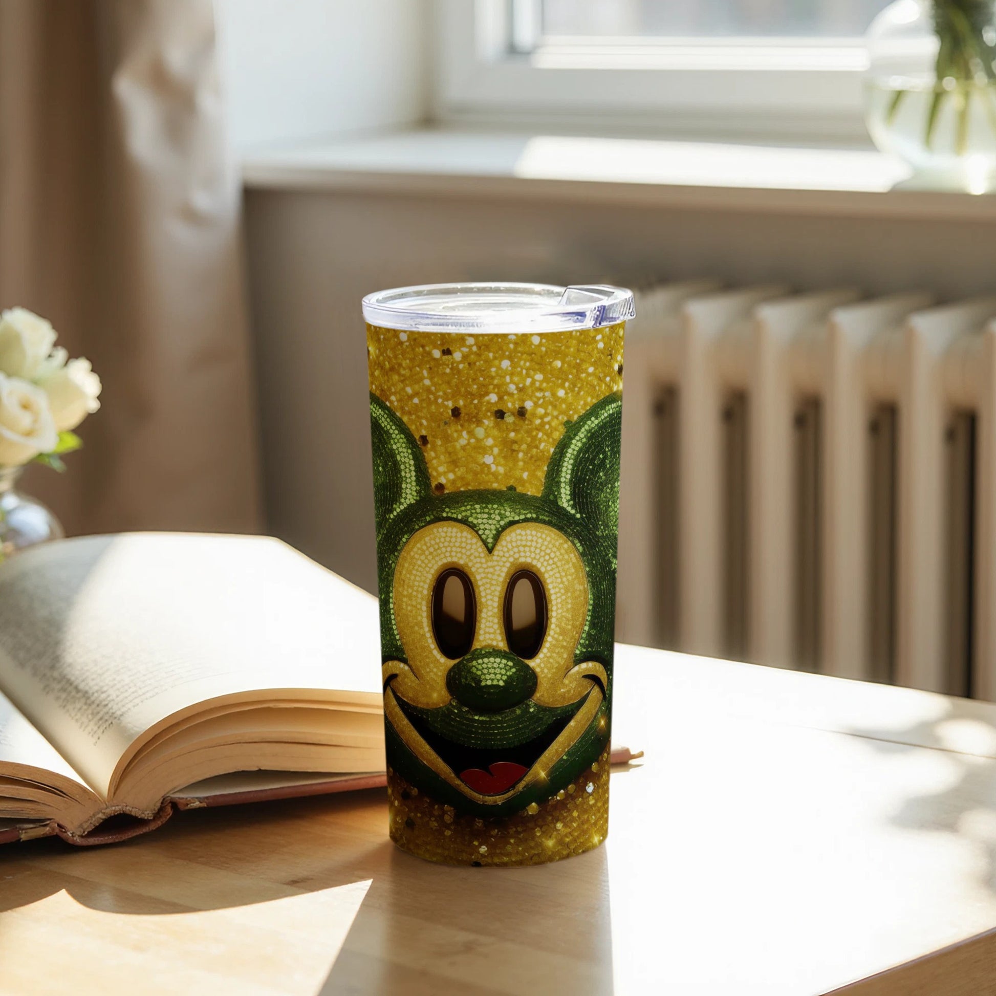 Sparkling Animated Mouse Design Tumbler