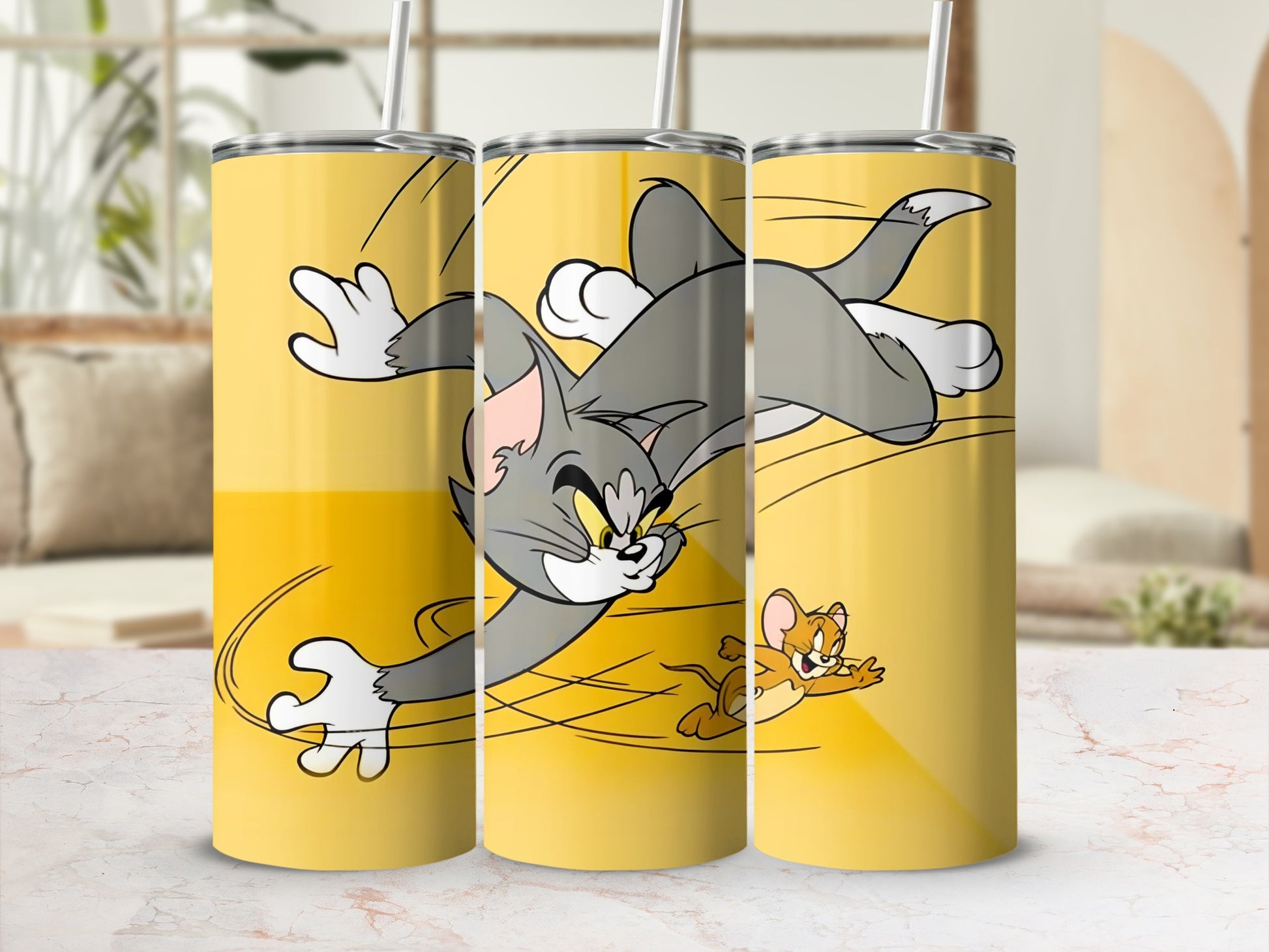 Tom and Jerry Cartoon Insulated Tumbler