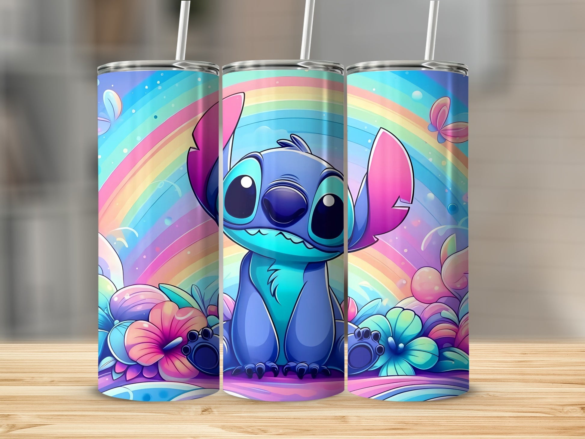 Colorful Cartoon Character Art Rainbow Tumbler Product