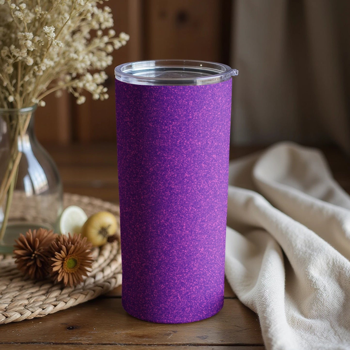 Purple Glitter Insulated Travel Tumbler product