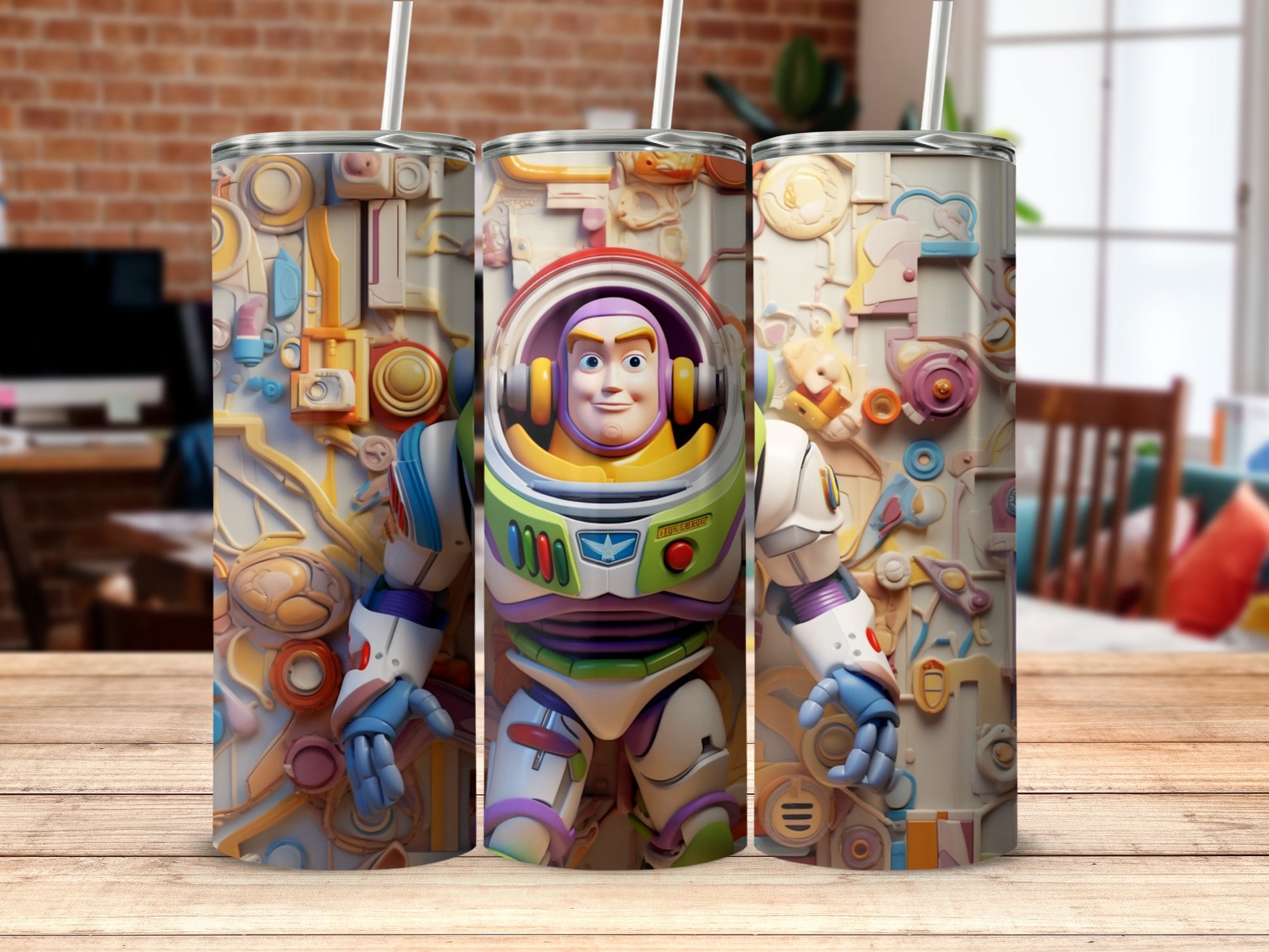 Buzz Lightyear inspired tumbler for space enthusiasts