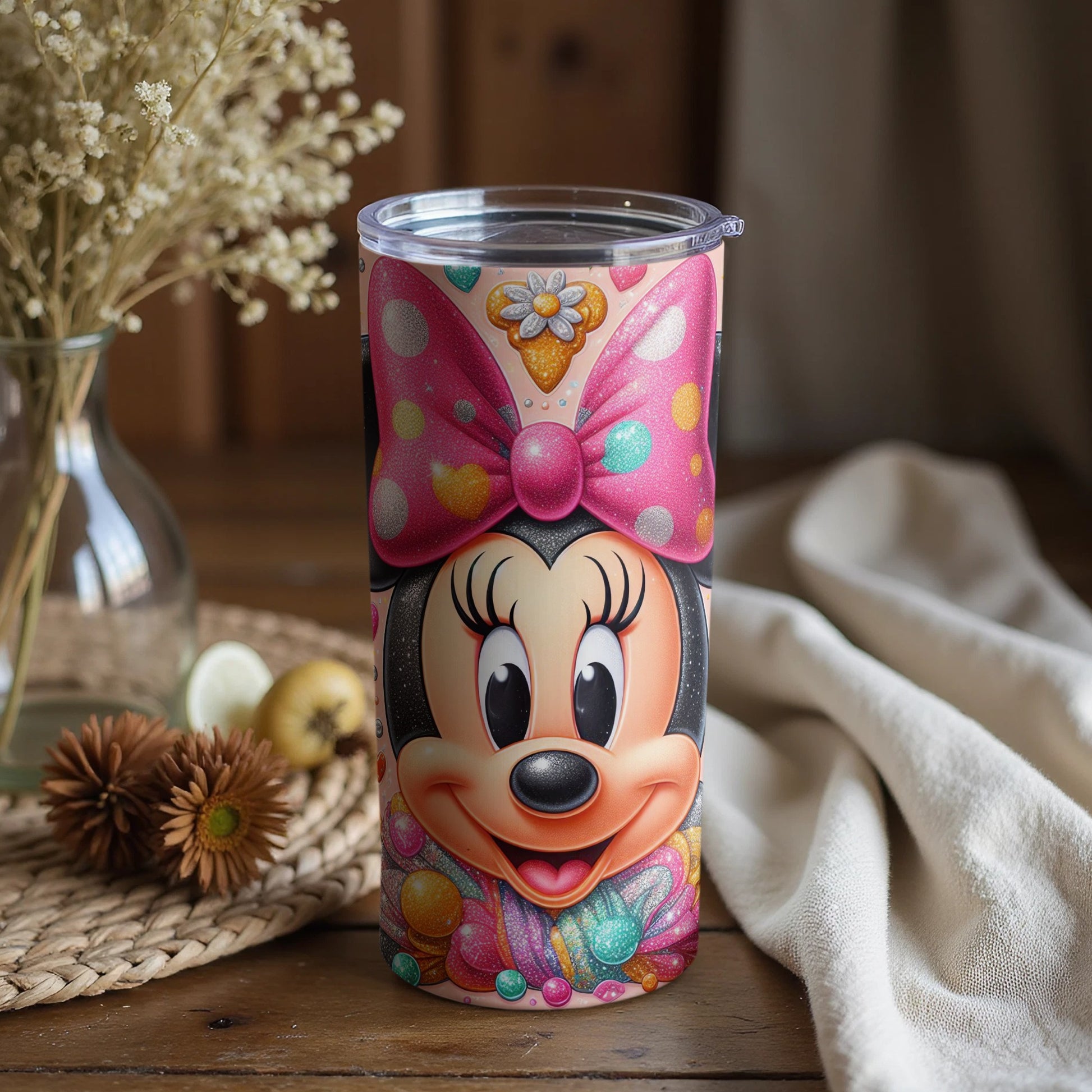 Adorable Cartoon Character Vibrant Design Tumbler