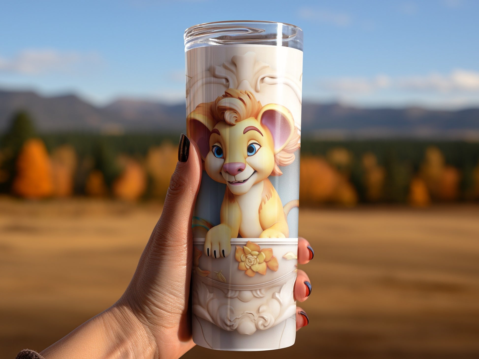 Adorable Lion Cub Tumbler for Your Everyday Beverage