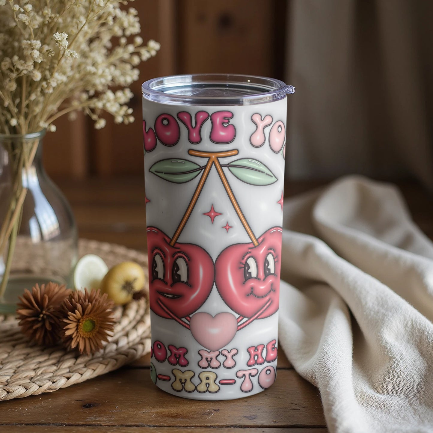 Love You From My Heart Cherry Tumbler