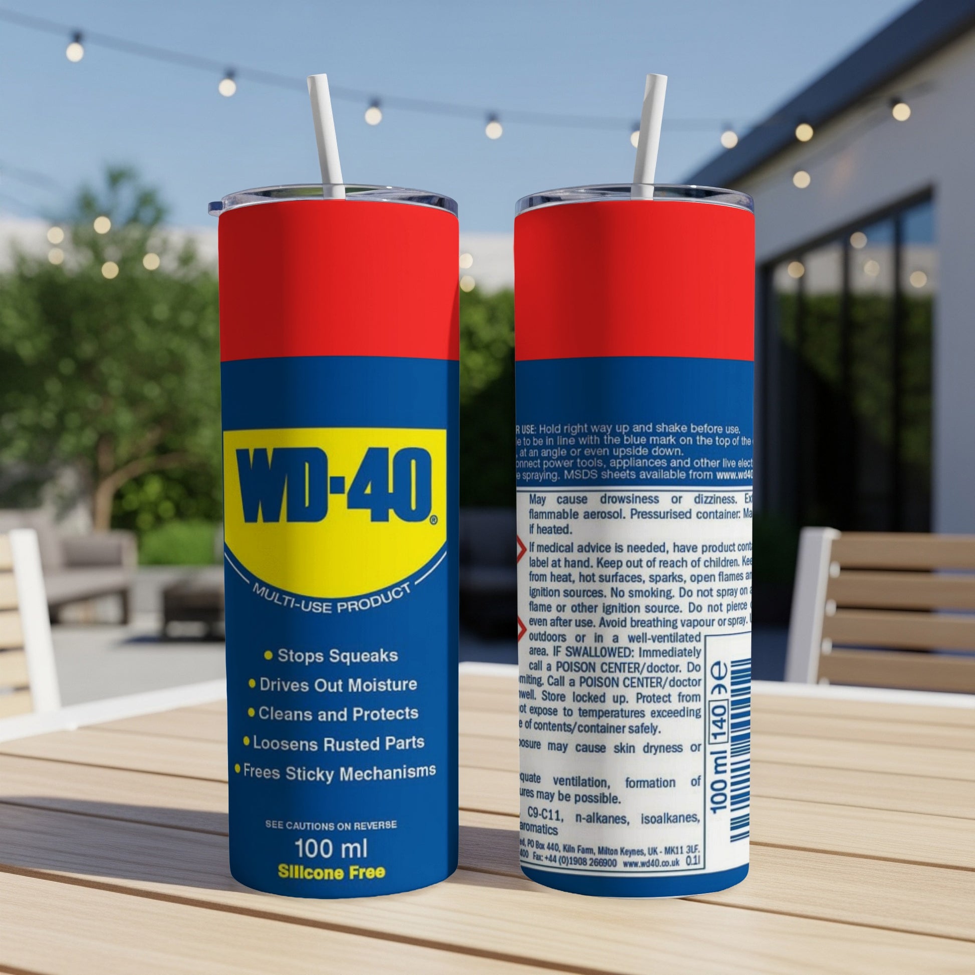 WD-40 Multi-Use Product 100ml silicone-free spray with product benefits.