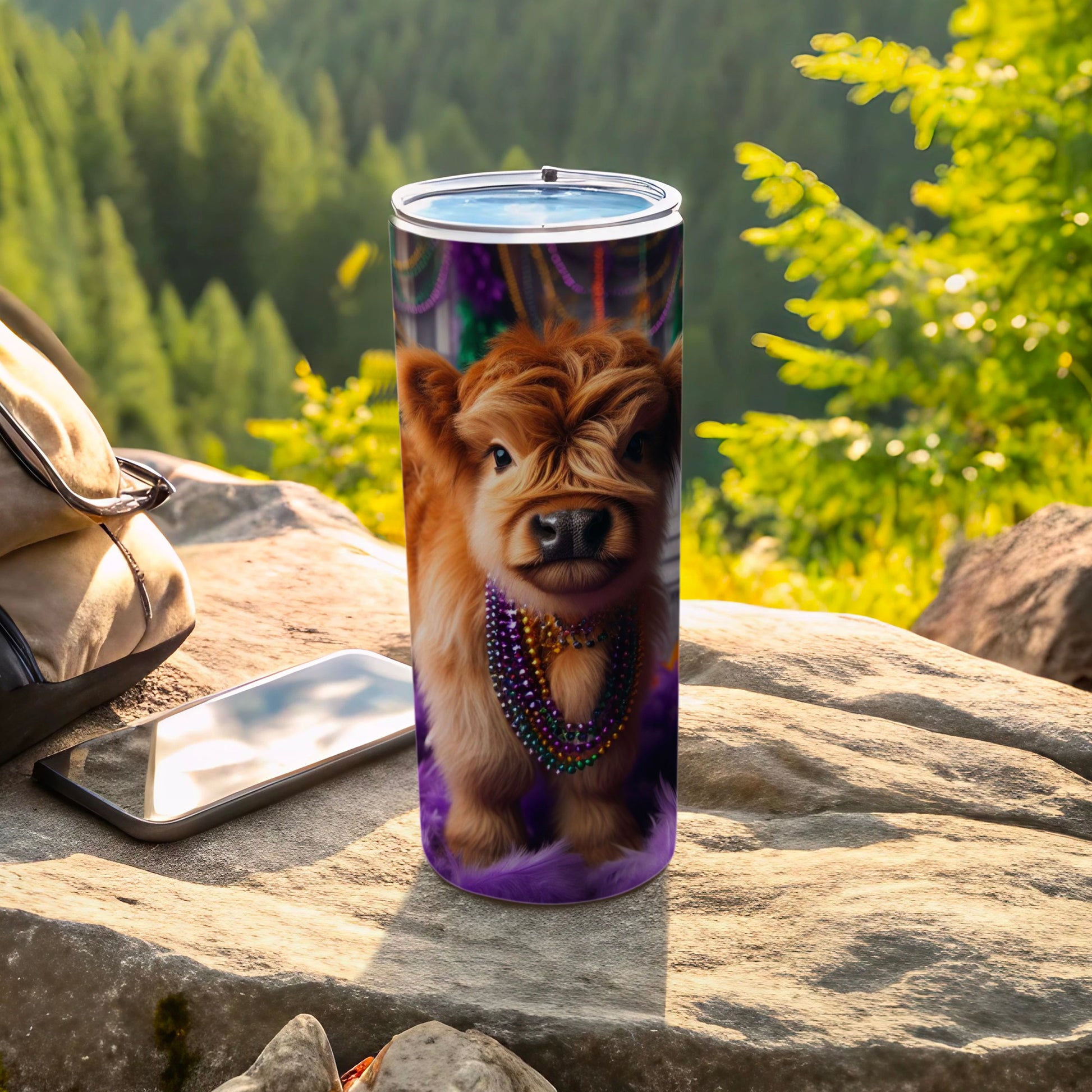 Adorable Cow with Beads Design Tumbler Flask
