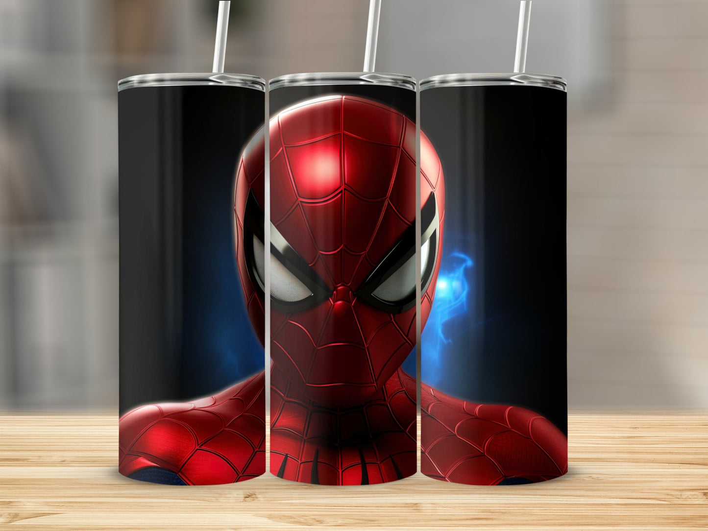 Spider-Man Hero Design Tumbler Cup with Straw